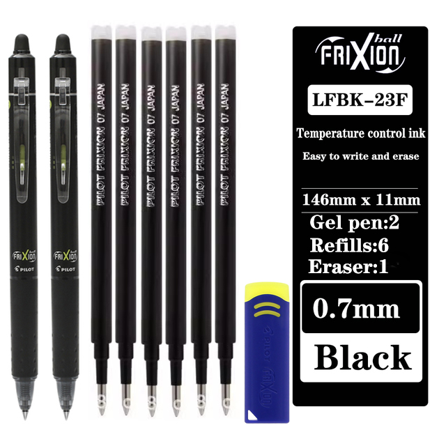 Pilot Frixion-Juego de bolígrafos de Gel borrables, repuesto Original reemplazable de 0,5/0,7mm, papelería japonesa, suministros de escritura para oficina y escuela: Cobre