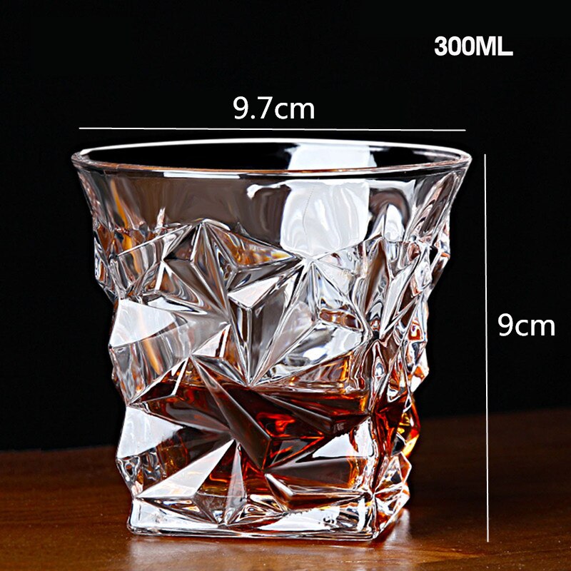 Vinglas blyfri varmebestandig gennemsigtig krystalglas kop til brandy øl whisky vodka øl multi mønster drinkware: 3