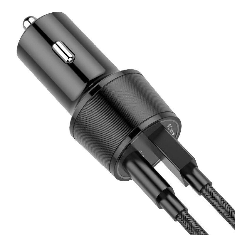 Autolader Pd Autolader QC3.0 Opladen Hoofd Metalen Dubbele Diafragma Dual Port Usb Car Charger