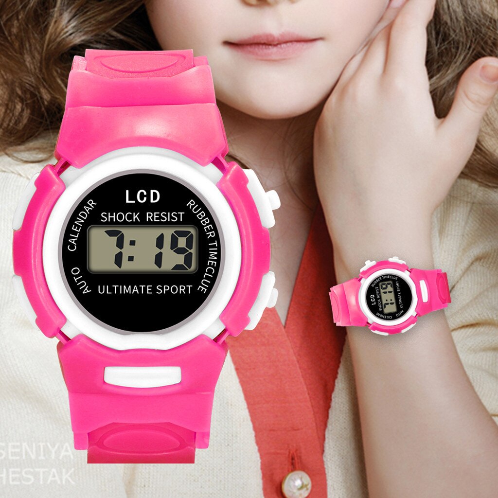 Kids Kinderen Horloge Elektronische Quartz Horloge Voor Jongen Meisje 50M Waterdicht Student Sport Horloges Kleurrijke Relogio Feminino