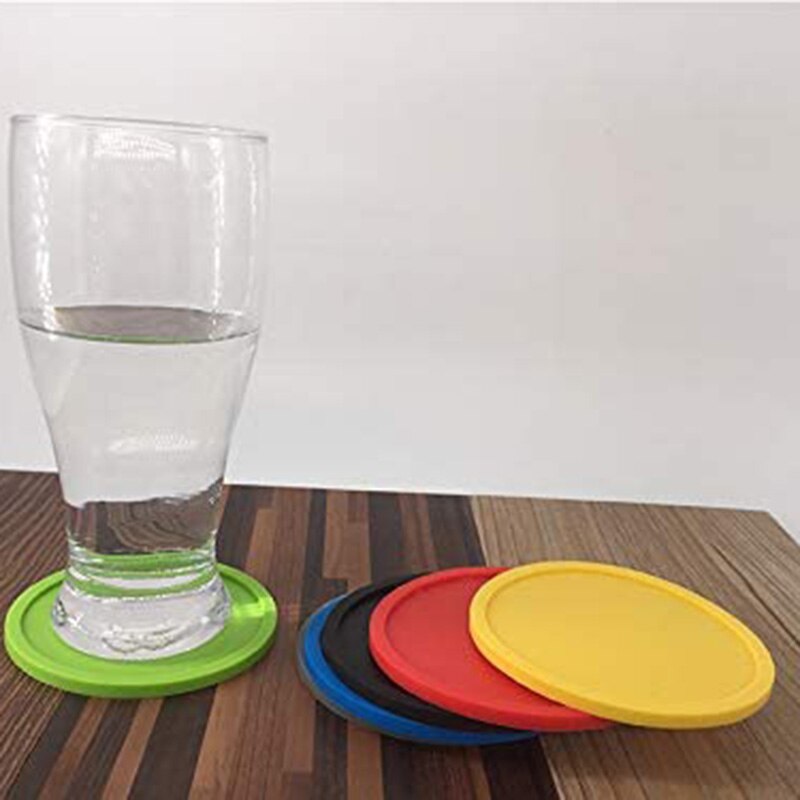 Premium gummi silikon dryckunderlägg halkskydd rund mjuk subtil läpp kaffe öl mugg vin glas flaska kopp pad matta