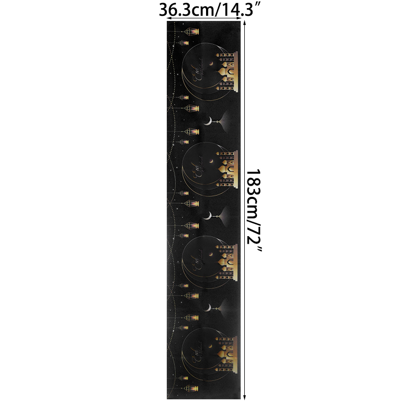 Eid Mubarak Tafelloper Tafelkleed Ramadan Kareem Eid Al-Fitr Decoratieve Tafelkleed Cover Voor Thuis Islamitische Mubarak Party decor: B08
