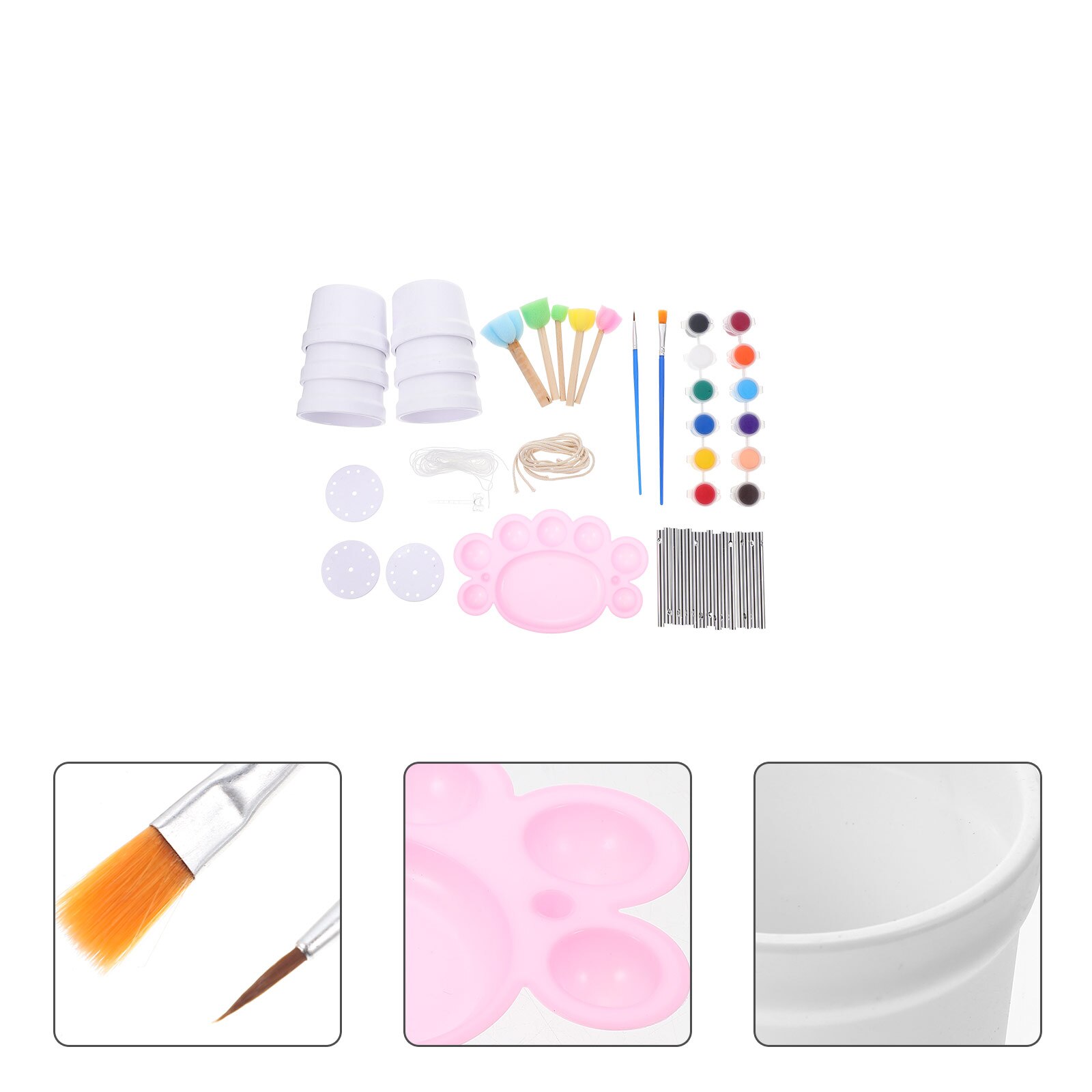 1 Set of DIY Wind Chime Making Kit Wind Chime Hanging Ornament DIY Plastic Wind Chime