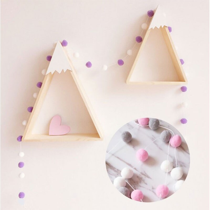 30pcs DIY Wool Felt Balls Round Poms DIY Handmade Craft Supplies for kindergarten Home room decor balls of wool Wall Ornament