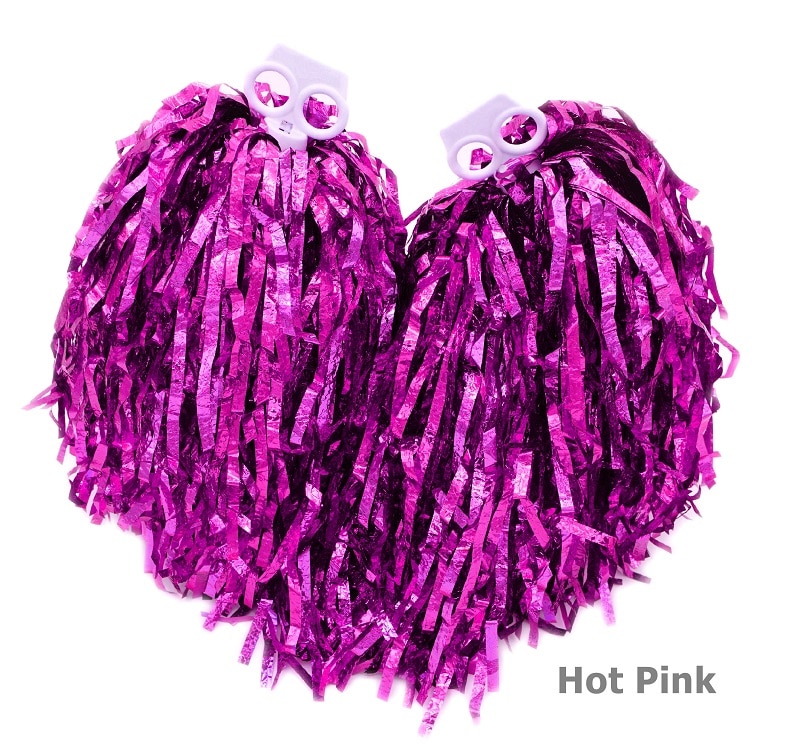 2 pièces Cheerleading Pom Poms pour le Football De Basket-Ball Match Cheerleading pompons Pom-Pom girl cheerleading métallique pompon Rose