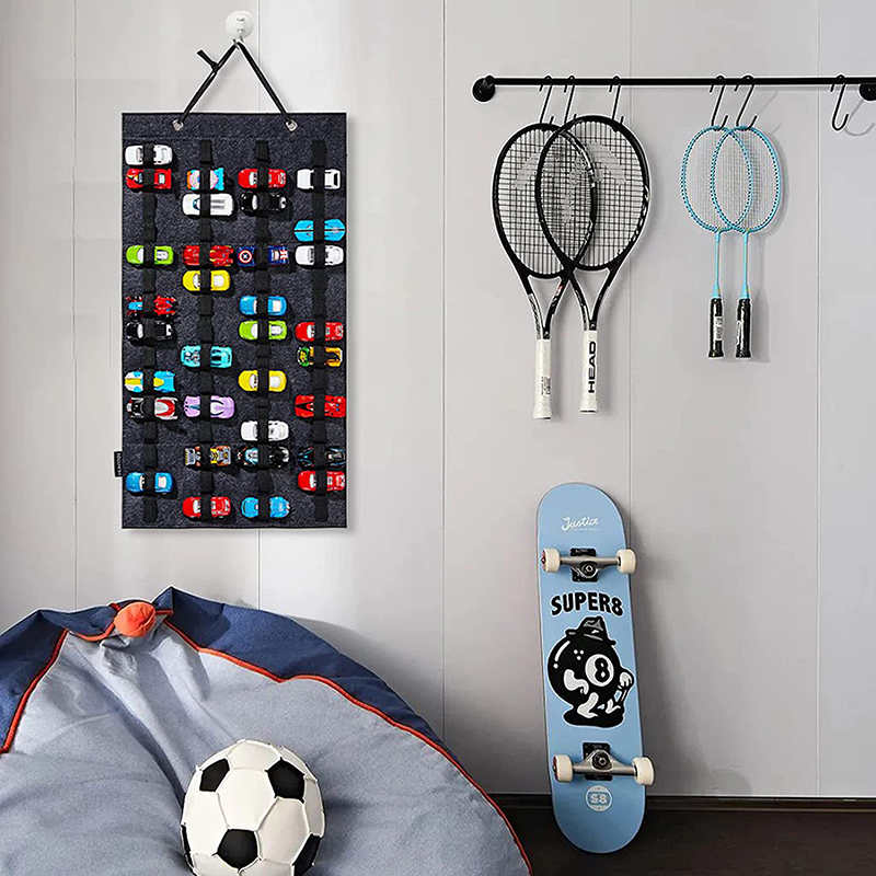 Hängender Organizer für Räder, Wandhalterung, Vitrine, große Kapazität, Aufbewahrungsbox, Taschen, Halten, Spielzeug, Streichholzschachtel, Autos, freundlicher,