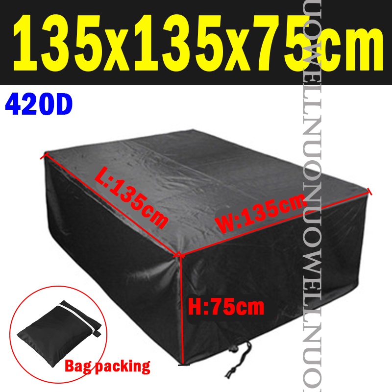420D Oxford Fabric Furniture Covers Anti-UV Outdoor Sofa Table Chair Dust Proof Cover Garden Patio Waterproof Furniture Cover: CORAL