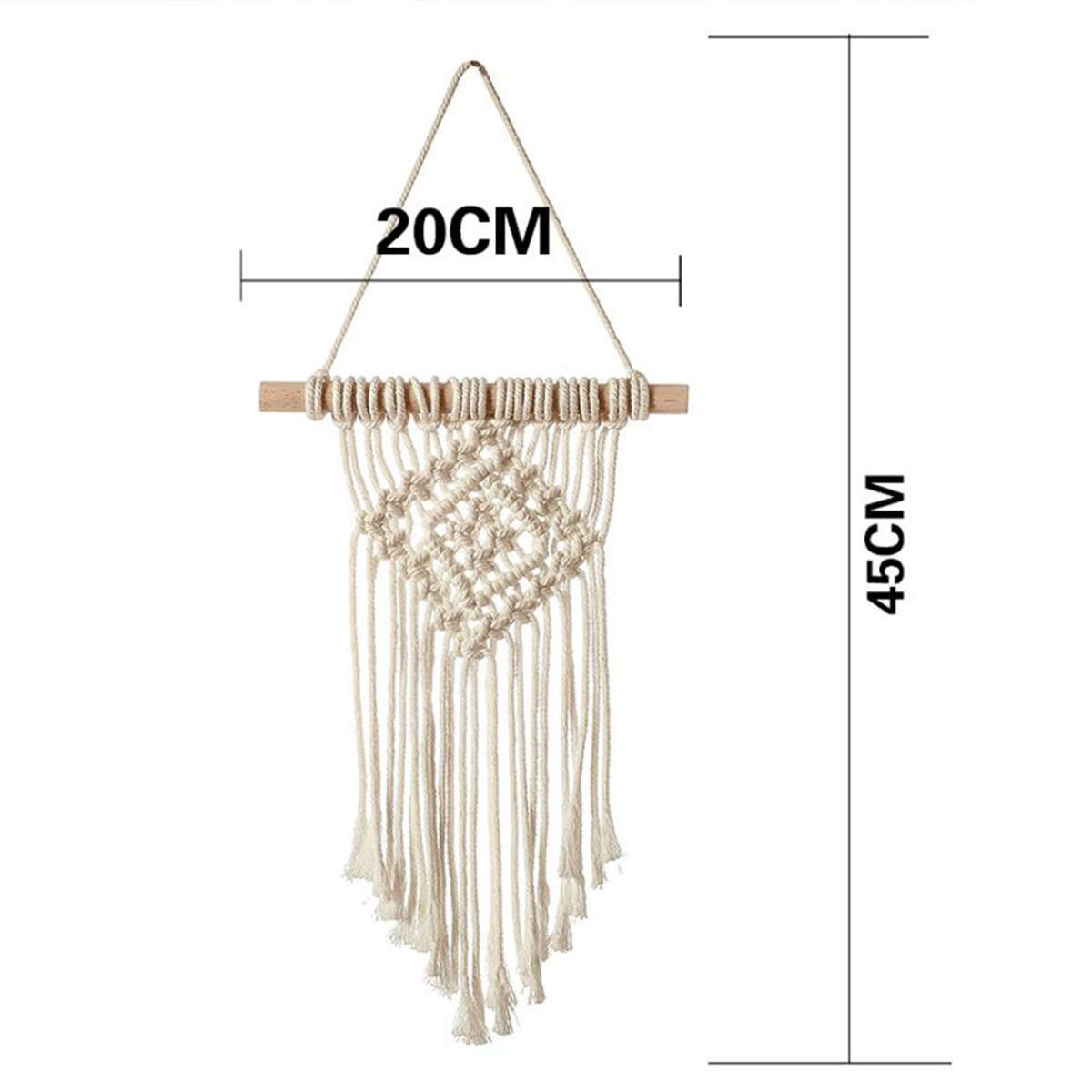 AA Macrame Wall Hanging, Beautiful Bohemian Woven Geometric Tapestry for Home, Apartment, Nursery, Party Decor