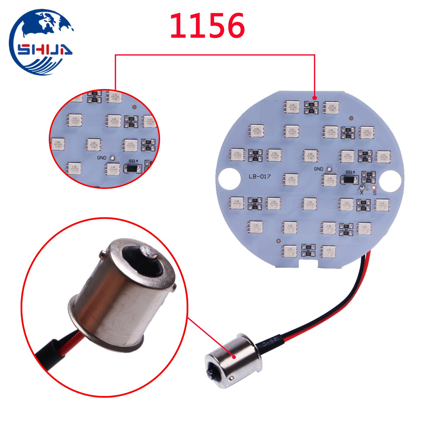 2pcs 3" Bulb 1156 LED Turn Signal Panel Light Amber For Harley Touring Road King Electra Road Ultra Glide Softails 86-14