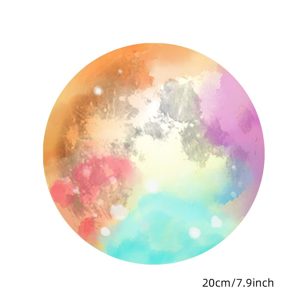 SKTN Luminous 3D Moon Wall Stickers For Kids Room Baby Nursery Home Decoration Wall Decals Glow In The Dark Bedroom Home Decals: 20cm Mixed Color