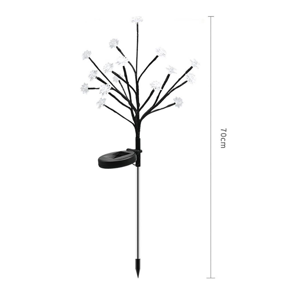 2 stk have energibesparende solcelle lys træ 16 led lanterner dekorativ jordstik havelampe udendørs lampe landskab græsplæne lampe