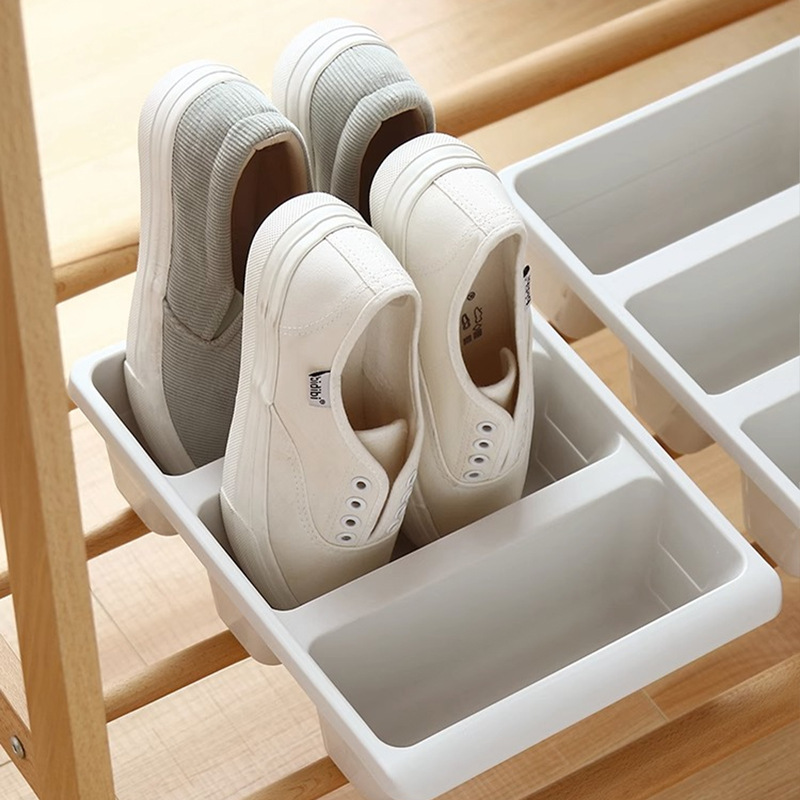 1-3 PCS Household Shoe Cabinet Oblique Plug-In Bed Shoe Storage Door Simple Shoe Rack Oblique Storage Box Integrated Shoe Box