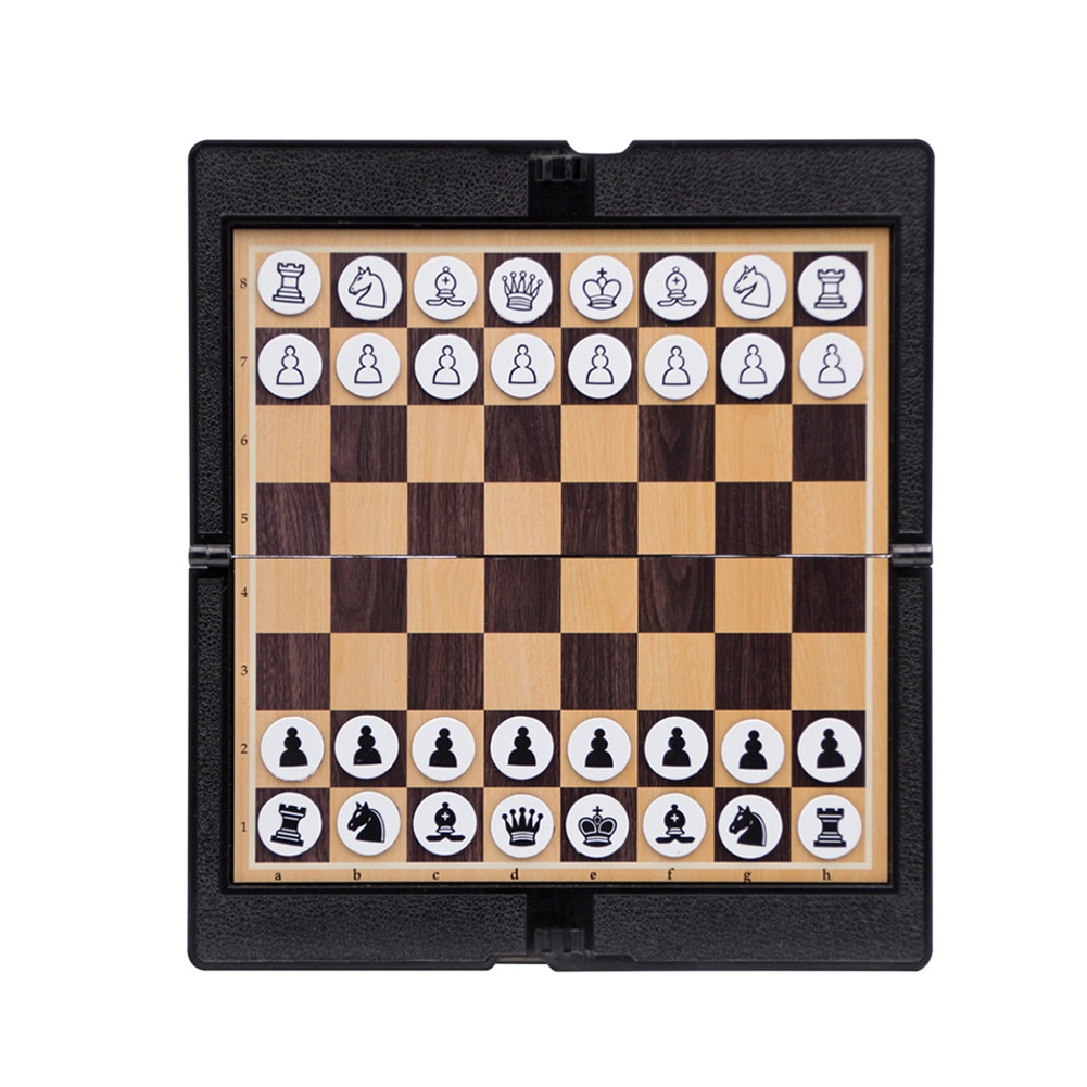 Juego de ajedrez de viaje tradicional, Mini Cartera de bolsillo portátil de para escuela y hogar, para estudiantes, juegos de mesa, diversión plegable magnética