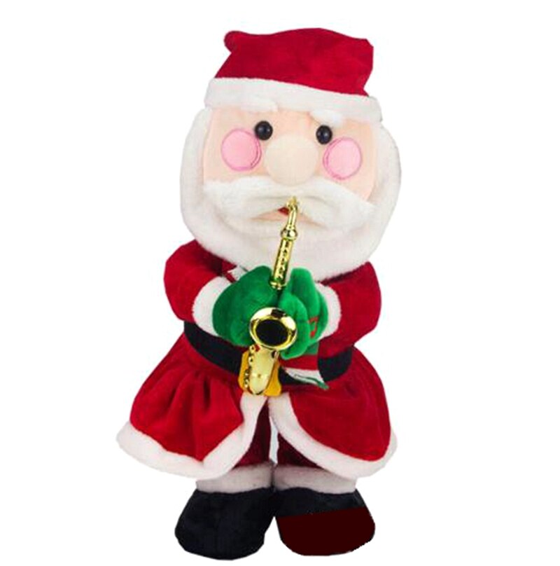 de noël pour enfants, poupée électrique Twerk, chapeau de noël, cerf, bonhomme de neige, musique dansante, jouets de décoration: Santa Claus