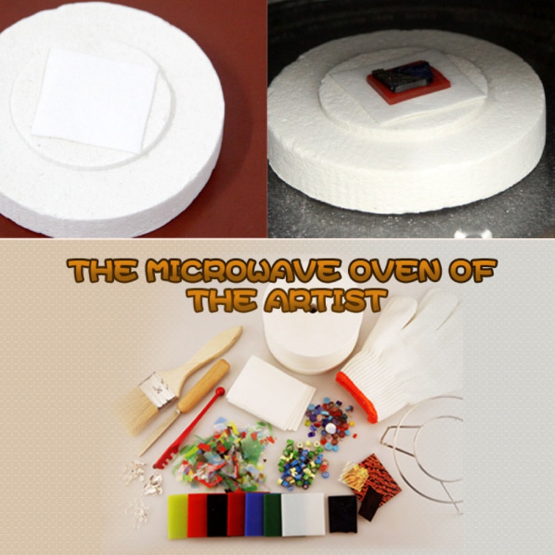 Glass Fusing Paper Ceramic Fiber Microwave Kiln Household Tools 0.1cm Thickness Square 10 20 50 Sheets Ceramic Fiber 1 Set