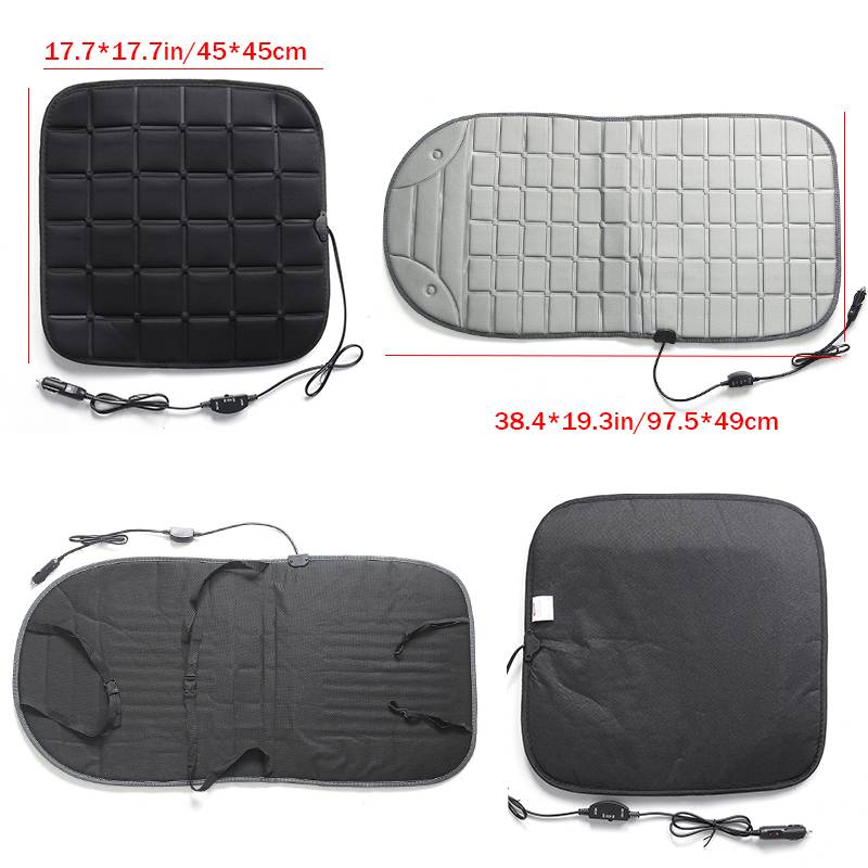 Universele 12V Auto Beschermende Verwarmd Zitkussen Verwarmd Covers 30W-45W 30-65 Graden verstelbare Auto Verwarming Pad Kussen