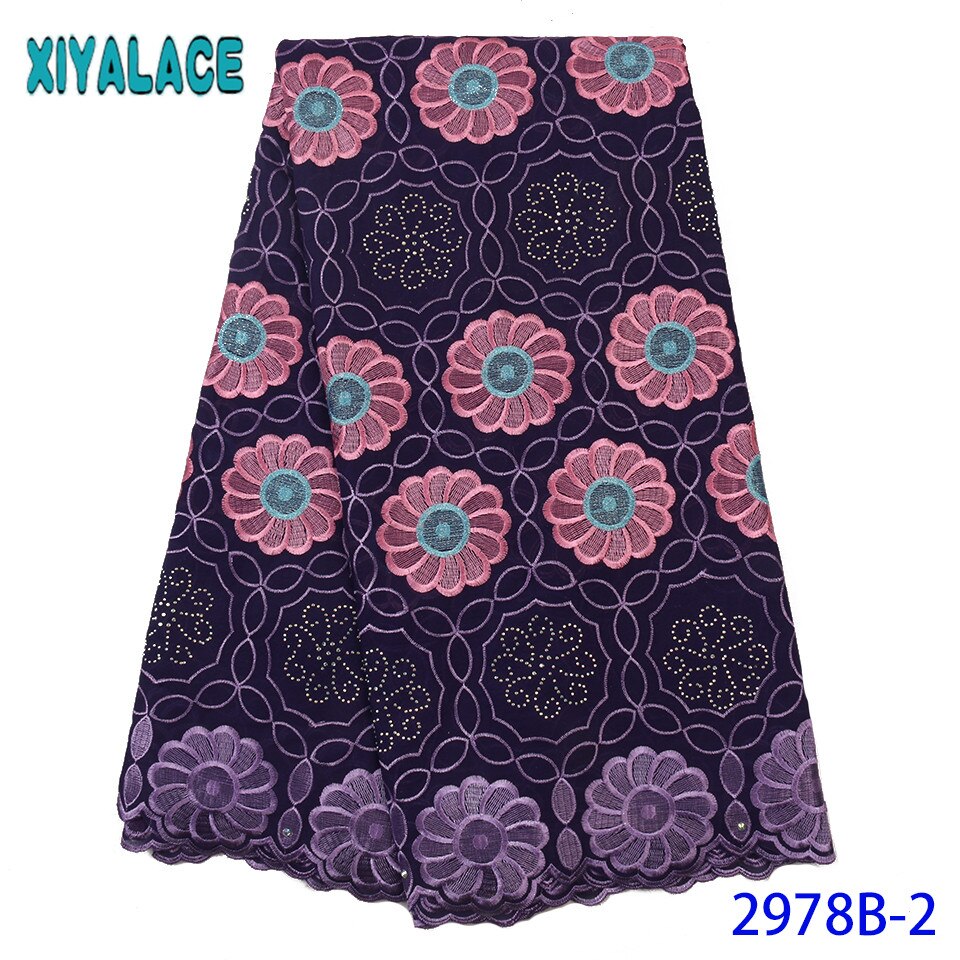 Nigeria lace fabric lace cotton lace African nigerian laces for women dresses KS2978B-1