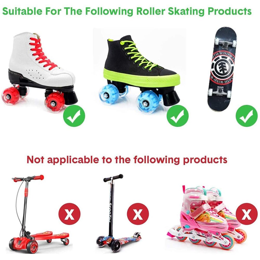 4pcs LED Luminous Wheel Roller Skates Flashing Wheels Roller Skate Wheels Light Colorful Luminous for Skateboard