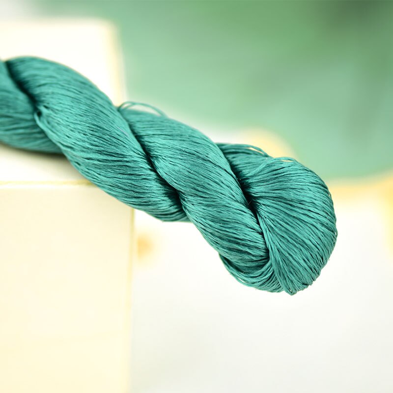 1 stücke 100% seidenfaden Hand stickerei sticken kreuz stich Algen grün 400m die Seide stickerei gewinde 7 farbverlauf: 4