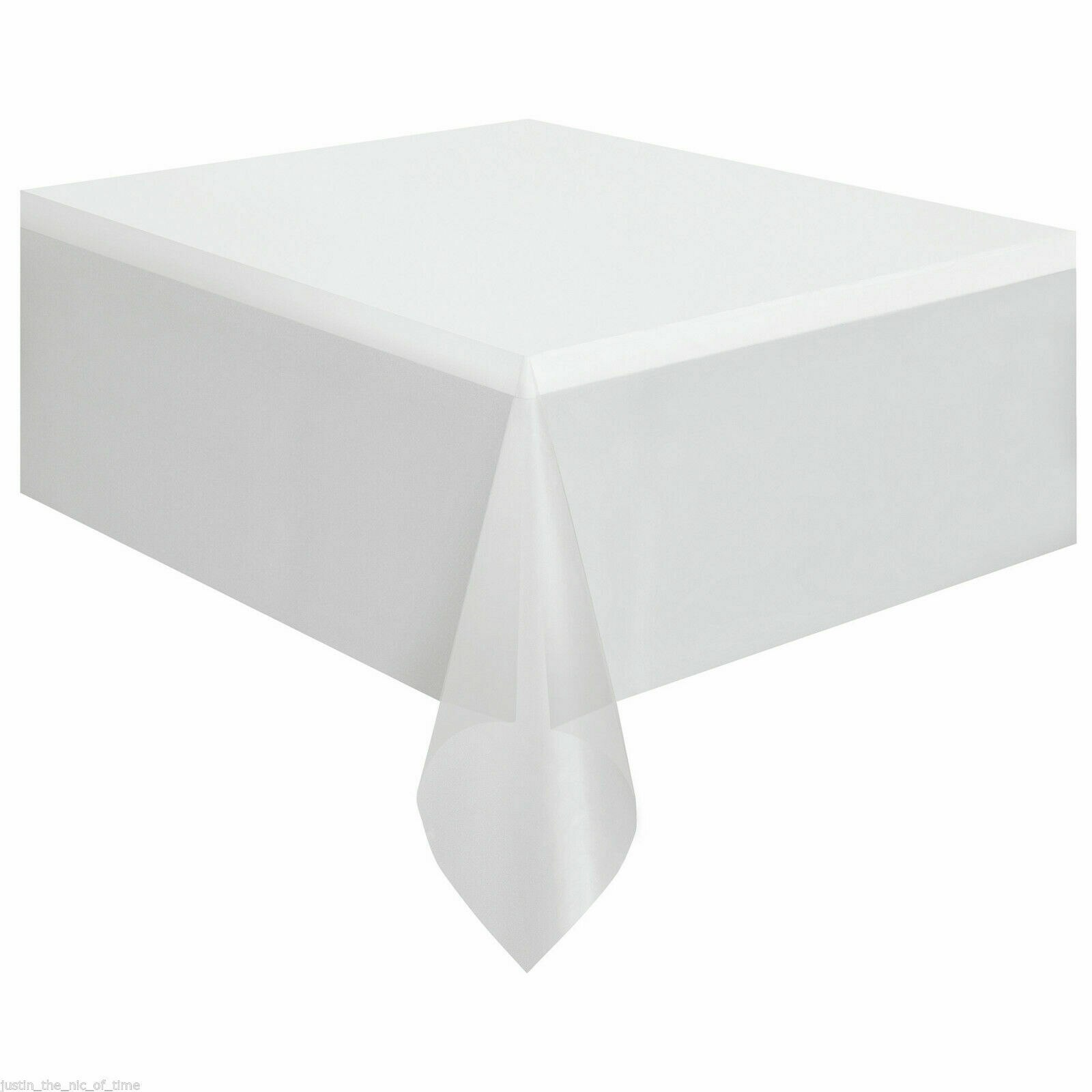 11 Color Solid Color Home Outdoor Wedding Hotel Party Banquet Tablecloth 137x183cm Rectangle Party Theme Plastic Table Cover: White