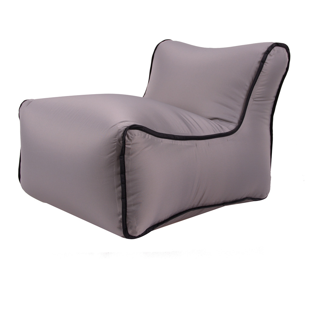 2020praktisch fest Farbe grau Schwarz aufblasbar Luft Liege faul Couch Sessel Sofa Taschen Pro draussen Party Camping Reisen: grau