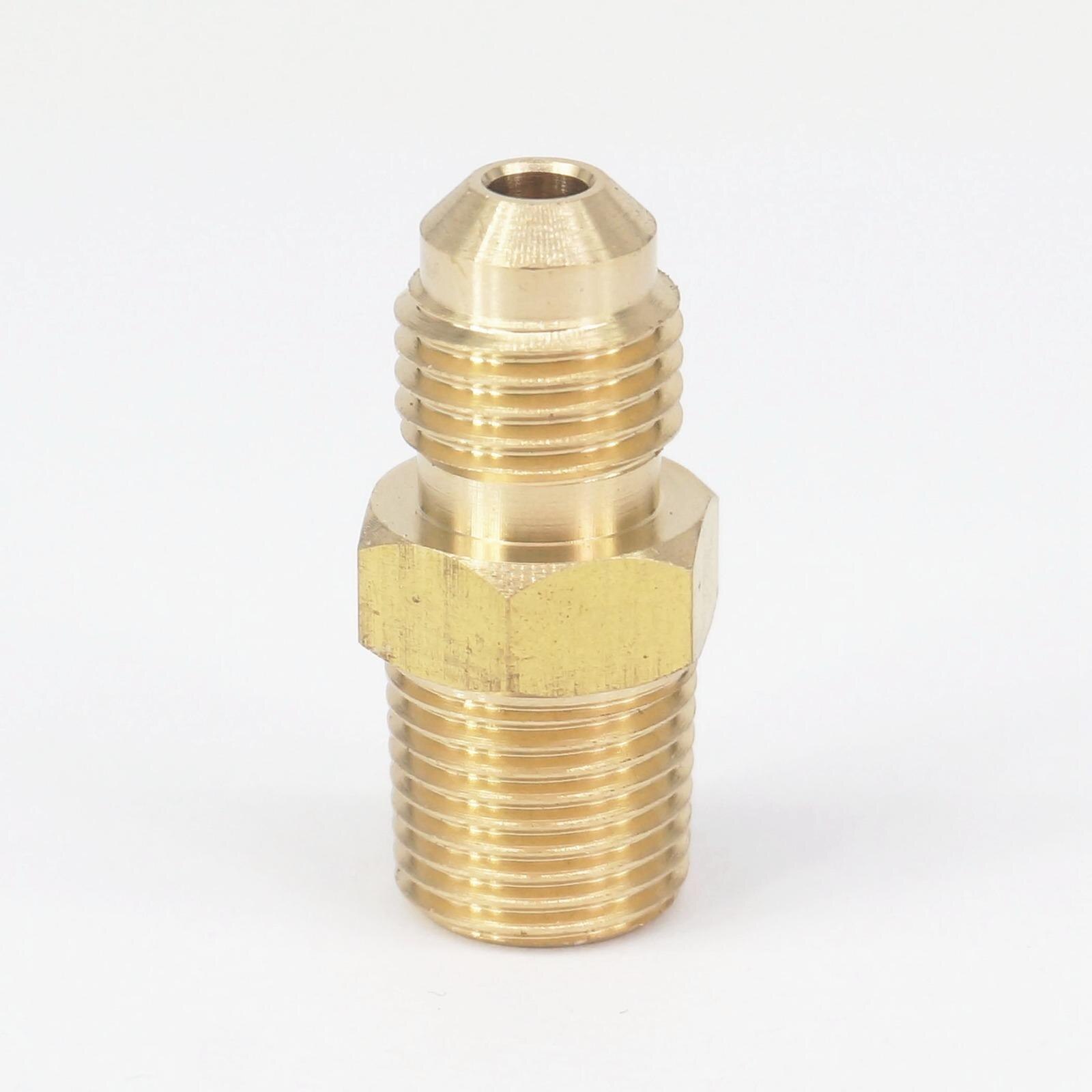 Rosca SAE 3/8 &quot;-24 UNF Fit Tube OD 3/16&quot; - 1/8 &quot;NPT Macho latón SAE 45 grados adaptadores de instalación de tuberías 1000PSI