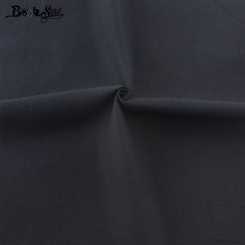 Booksew Textile Cotton Linen Fabric Dark Blue Color Sewing Material For Tablecloth Bag Curtain Cushion Pillow Zakka Tissu CM