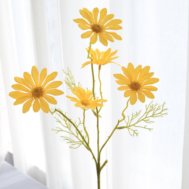 52cm biała stokrotka nietkane materiały bukiet kwiatów sztuczne kwiaty wysokiej jakości walentynki akcesoria robić dekoracji wnętrz ślub: SMTXCJ015