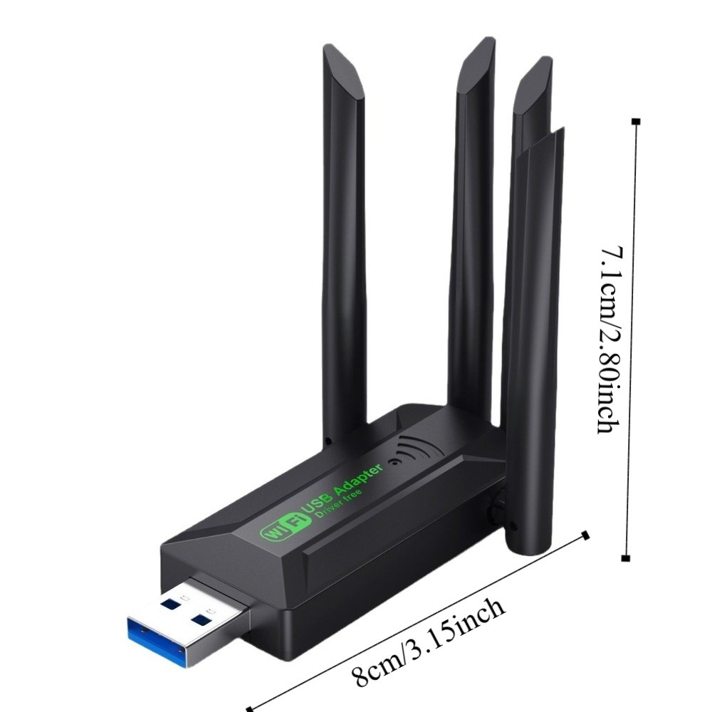 4 Antennen Dual Band WiFi USB Adapter 2,4 G/5 GHz USB Schnittstelle 1200 Mbit/s WiFi Dongle Empfänger Leistungsstarke drahtlose Netzwerkkarte