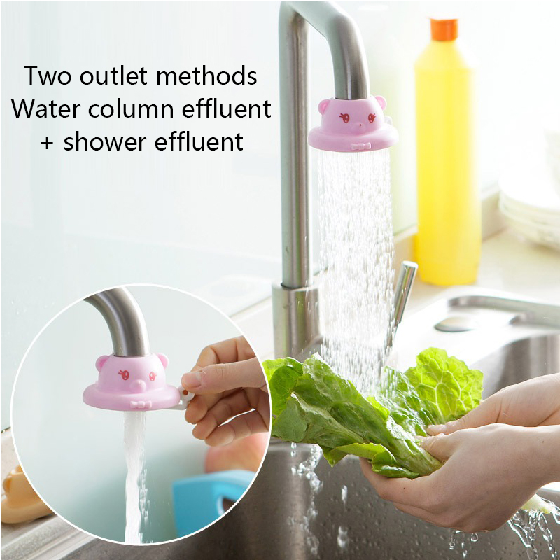 Grifo de ducha con boquilla para baño, dispositivo de ahorro de agua, filtro de grifo de dibujos animados, , 1 unidad