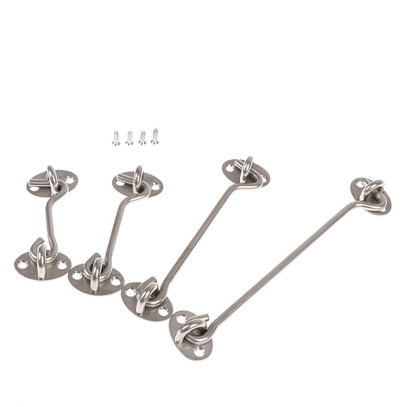 7 Size Stainless Steel Privacy Hook And Eye Latch Solid Thicken Barn Door Latch