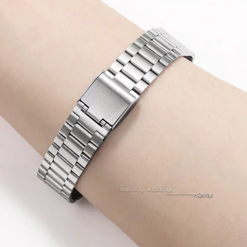 18 mm Edelstahlarmband für Casio F84 F105/108/A158/168 AE1200/1300 SGW400 F91W Vintage Metallarmband Hochwertiges Armband