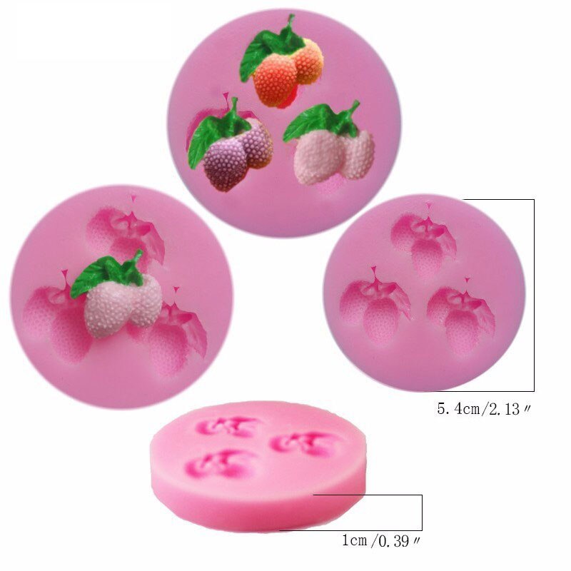 Druiven Fruit Siliconen Mal 3d Craft Zeep Mallen Fondant Taart Decor Mallen Chocolade Snoep Gumpaste Klei Mallen