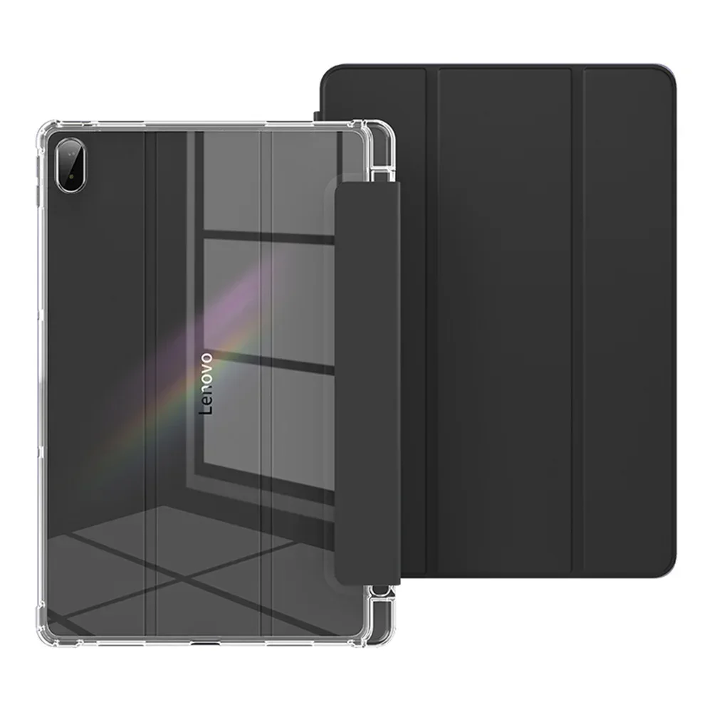 Housse porte-crayon pour tablette Lenovo Tab P11 2e génération M10 Plus 3ème 10.6 Xiaoxin Pad 2022 2024 11 Plus 2023, coque en silicone: TEN / Rose