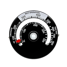 Termómetro de tubo magnético para estufa de leña, medidor de temperatura para quemador de chimenea