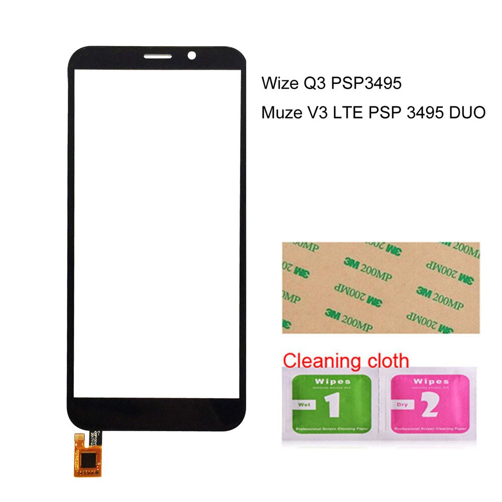 For Prestigio MUZE K3 LTE PSP3534 DUO Touch Screen For Prestigio Wize Q3 PSP3495 Muze V3 PSP3495duo Touch Screen Digitizer Panel: PSP3495