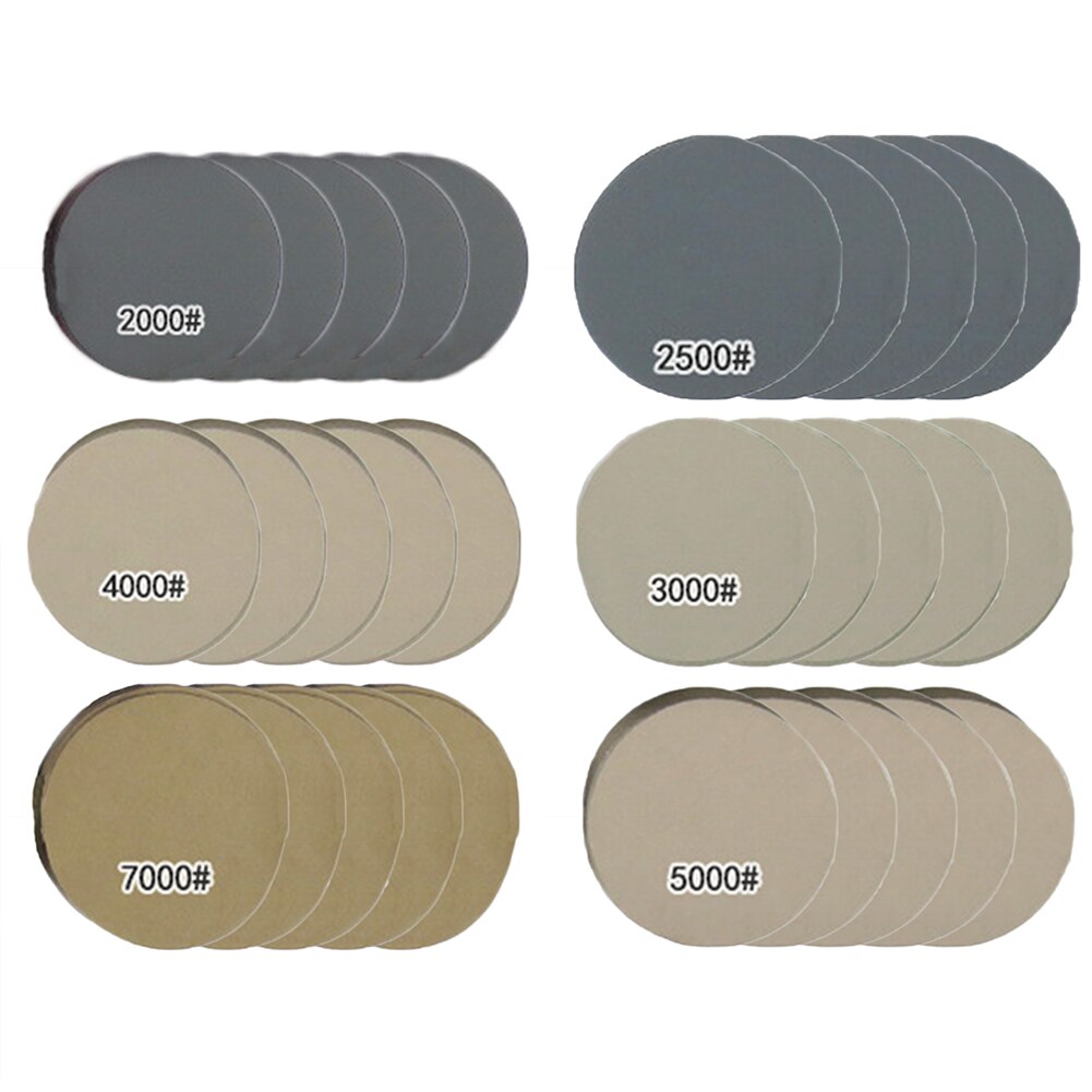 30Pcs Sandpaper 3 inch Disc Water Sanding Dry/Wet Grinding Polishing Tools