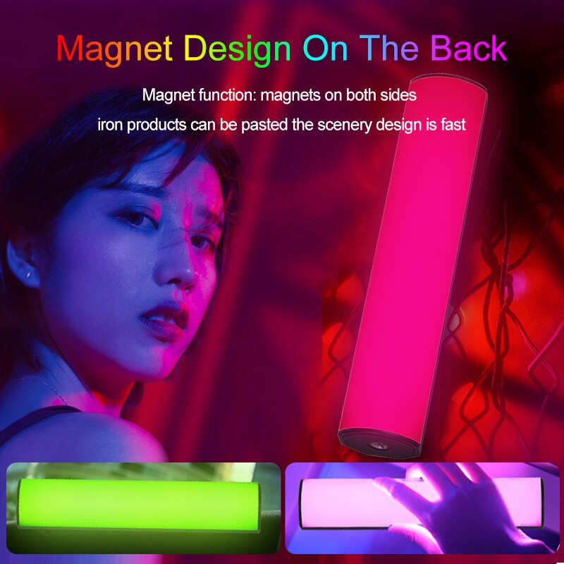 Magnetische RGB Licht Stock CIR95 CCT2500K-9000K Handheld Fotografie Stock mit Mini Stativ Füllen Licht LED Lampe für Video Vlog