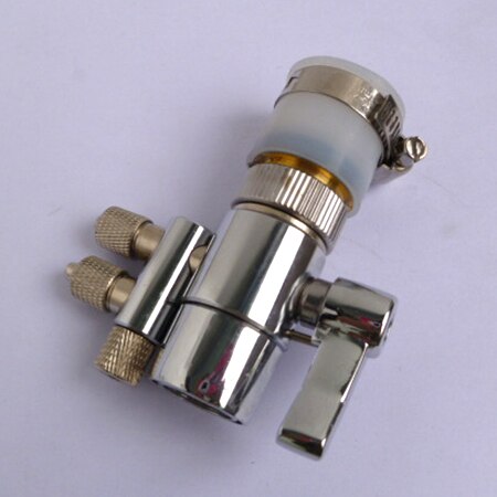 Aireador de grifo de Metal cromado adaptador de desviación Dual para purificador de agua, accesorios de irrigador Oral, interruptor de válvula: Silicone Adapter