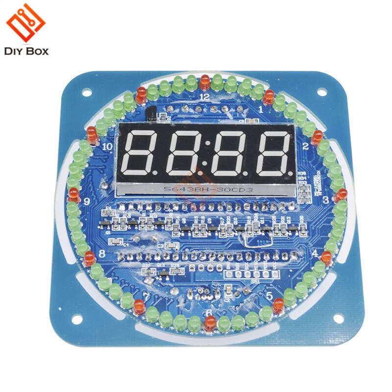 DS1302 Rotating Electronic Digital Clock Digital LED Display Module Alarm 51 SCM Learning Board 5V LED Clock Display