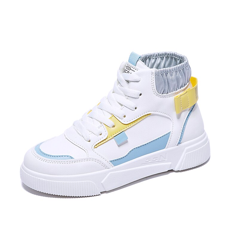 Woman Shoes Sneakers Spring Korean Casual Sports Shoes White Shoes atmospheric walking shoes flexible women shoes: Blue / 37