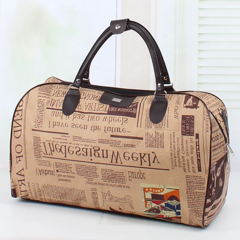 Freies Neue Reisen Tasche Plus Größe Männer Frauen T Duffle Taschen Gepäck Handtaschen L Größe: Zeitung