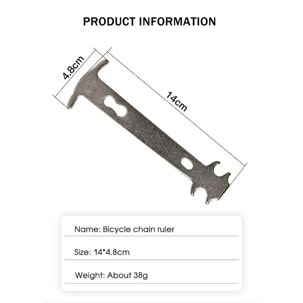 Bicycle Chain Measuring Caliper, Bicycle Chain Wear Check Indicator Repair Tool, Mountain Bike Chain Wear Tool "