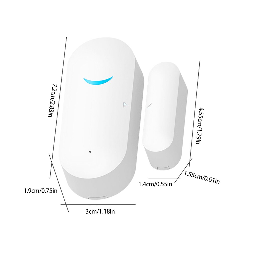 Tuya Smart Wifi Deur Sensor Deur Open/Gesloten Detectoren Wifi Home Alarm Compatibel Met Alexa Google Home Tuya App