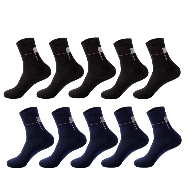 Miesten parhaat hajunkestävät puuvillaiset pitkät sukat vapaa-ajan liikesukat 20 kpl= 10 paria/eräkoko(eu= 40-45): Musta ja sininen