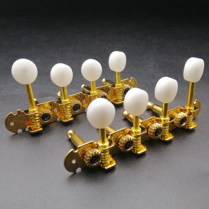 1 Set Mandolin Machine heads Tuners Tuning Keys Pegs for Mandolin Instrument: Gold 1R1L