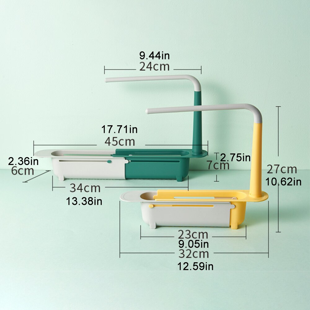 Gootsteen Afvoer Rack Waterfilter Intrekbare Aanpassing Opslag Plank Punch-Gratis Spons Zeep Houder Expandable Organizer