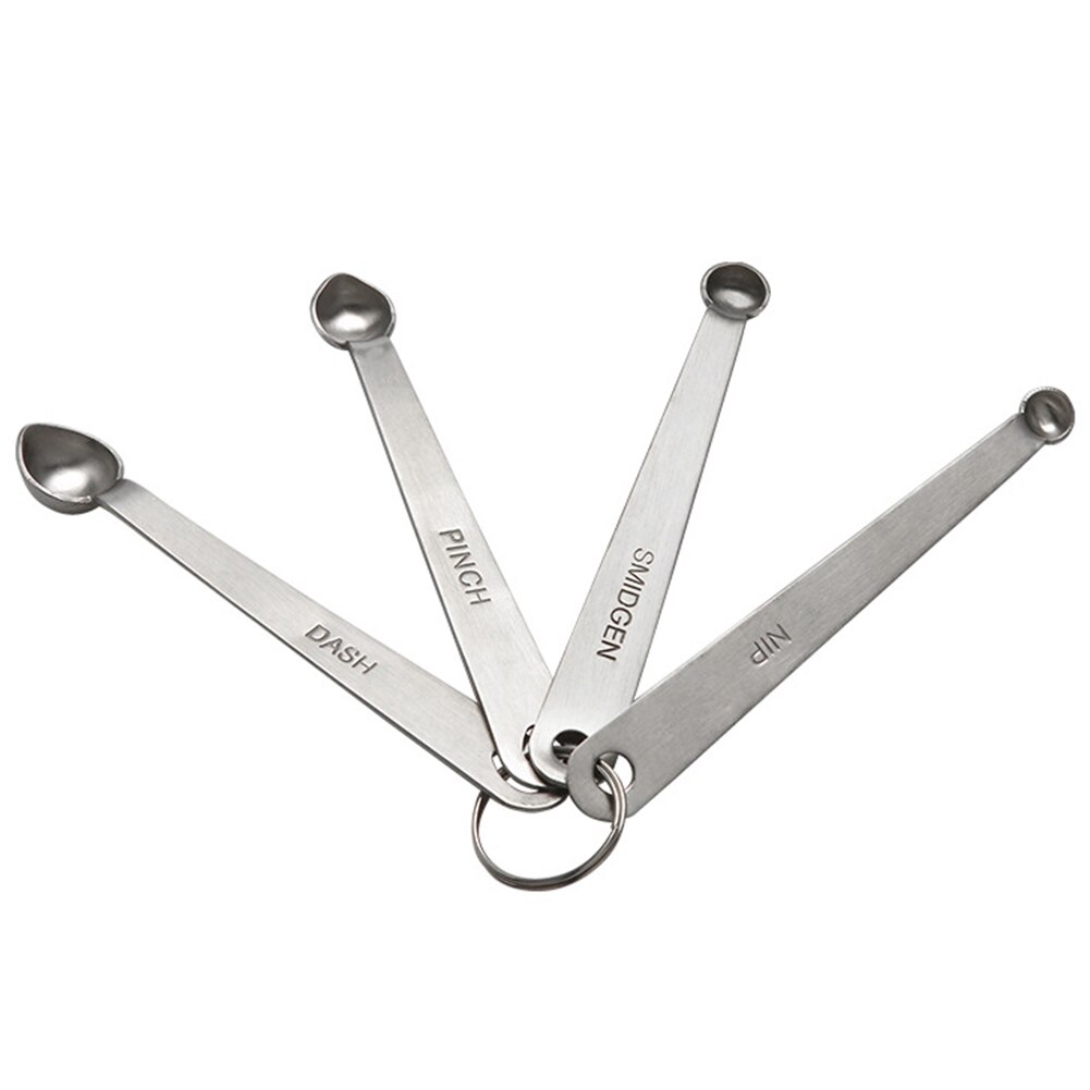 4 pièces assaisonnement mesure précis mesure cuillère acier inoxydable outil de cuisson Portable alimentaire Volume suspendu résistant à la chaleur