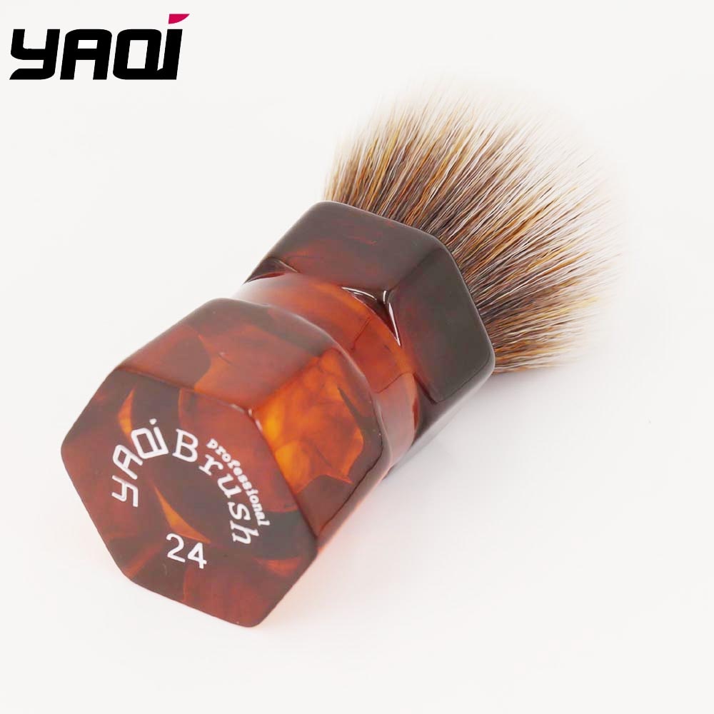 YAQI-brocha de afeitar de pelo sintético para hombre, 24mm, Moka Express