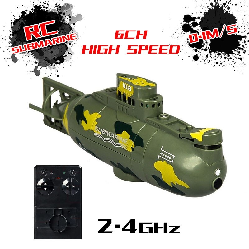 RC Boat 6CH High Speed Motor Remote Control Simulation Submarine Electric Mini RC Submarine Kids Children Toys